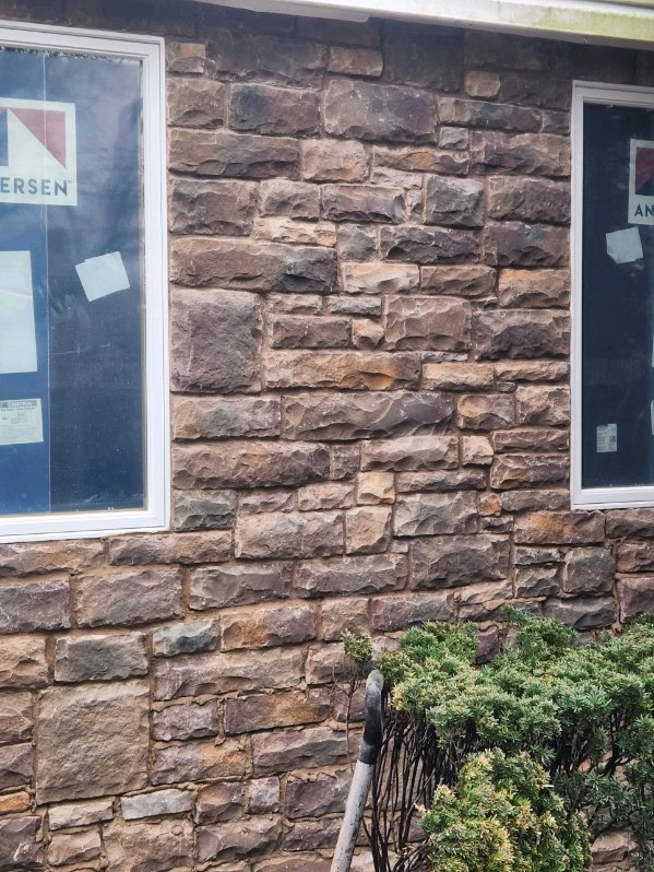 Natural Stone Veneer Facade completed by Colonial Crete in Long Island, NY
