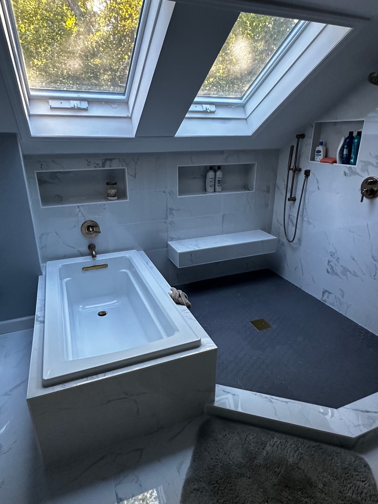 Master Bath Renovation completed by Colonial Crete in Long Island, NY